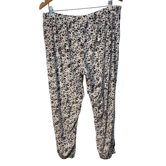 Joyspun Pink Black White Animal Print Velour Lounge Set‎ Elastic Trim Large - Picture 4 of 16